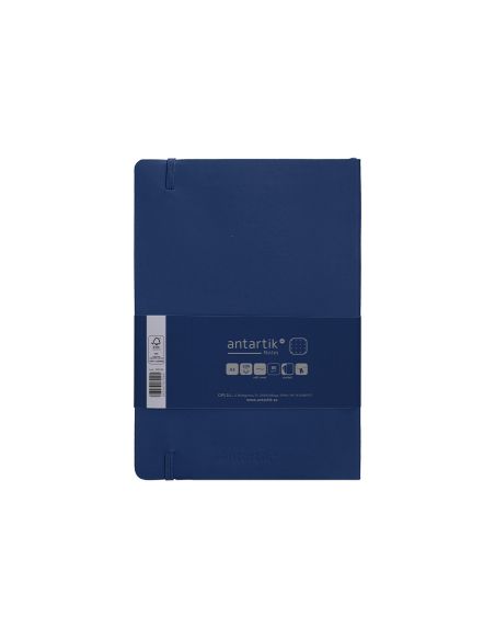 Cuaderno Con Gomilla Antartik Notes Tapa Blanda A5 Hojas Puntos Azul Marino 80 Hojas 80 Gr Fsc