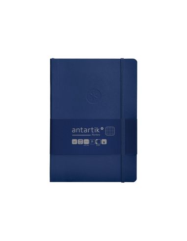 Cuaderno Con Gomilla Antartik Notes Tapa Blanda A5 Hojas Cuadricula Azul Marino 80 Hojas 80 Gr Fsc