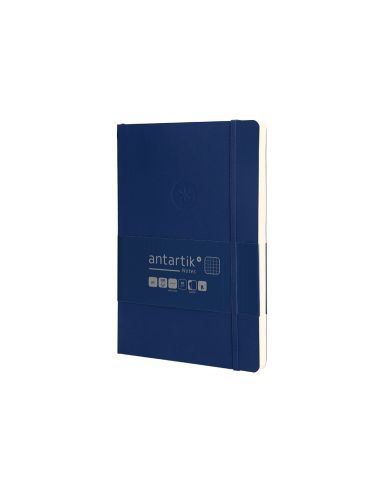 Cuaderno Con Gomilla Antartik Notes Tapa Blanda A5 Hojas Cuadricula Azul Marino 80 Hojas 80 Gr Fsc