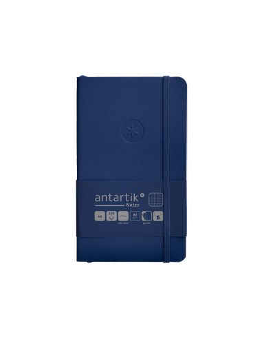 Cuaderno Con Gomilla Antartik Notes Tapa Blanda A6 Cuadricula Azul Marino 100 Hojas 80 Gr Fsc