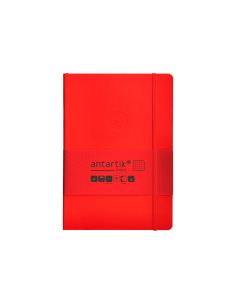 Cuaderno Con Gomilla Antartik Notes Tapa Blanda A5 Hojas Cuadricula Rojo 80 Hojas 80 Gr Fsc 2