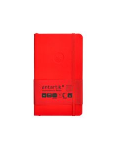 Cuaderno Con Gomilla Antartik Notes Tapa Blanda A6 Cuadricula Rojo 100 Hojas 80 Gr Fsc 2