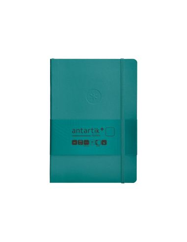 Cuaderno Con Gomilla Antartik Notes Tapa Blanda A5 Hojas Lisas Verde Aguamarina 80 Hojas 80 Gr Fsc