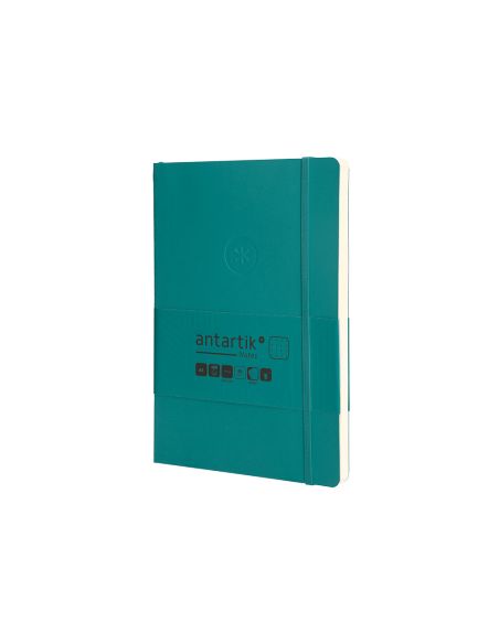 Cuaderno Con Gomilla Antartik Notes Tapa Blanda A5 Hojas Puntos Verde Aguamarina 80 Hojas 80 Gr Fsc