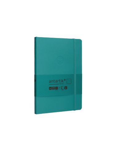 Cuaderno Con Gomilla Antartik Notes Tapa Blanda A5 Hojas Puntos Verde Aguamarina 80 Hojas 80 Gr Fsc