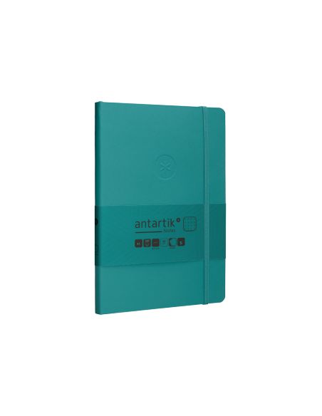 Cuaderno Con Gomilla Antartik Notes Tapa Blanda A5 Hojas Puntos Verde Aguamarina 80 Hojas 80 Gr Fsc