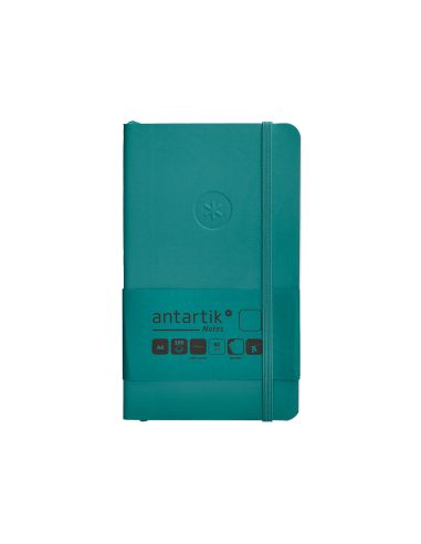 Cuaderno Con Gomilla Antartik Notes Tapa Blanda A6 Hojas Lisas Verde Aguamarina 100 Hojas 80 Gr Fsc