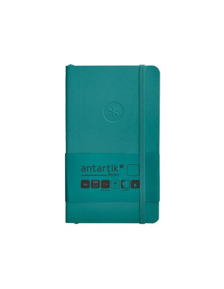 Cuaderno Con Gomilla Antartik Notes Tapa Blanda A6 Hojas Lisas Verde Aguamarina 100 Hojas 80 Gr Fsc
