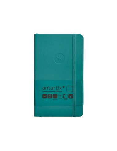 Cuaderno Con Gomilla Antartik Notes Tapa Blanda A6 Rayas Verde Aguamarina 100 Hojas 80 Gr Fsc