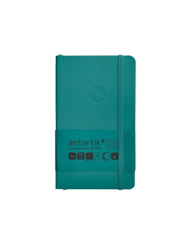 Cuaderno Con Gomilla Antartik Notes Tapa Blanda A6 Cuadricula Verde Aguamarina 100 Hojas 80 Gr Fsc