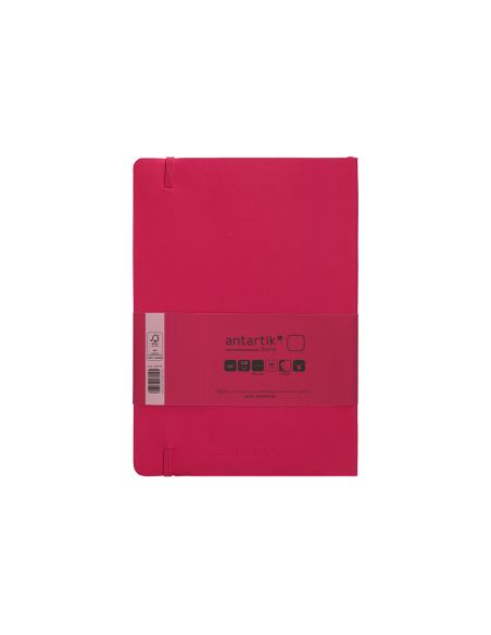 Cuaderno Con Gomilla Antartik Notes Tapa Blanda A5 Hojas Lisas Burdeos 80 Hojas 80 Gr Fsc