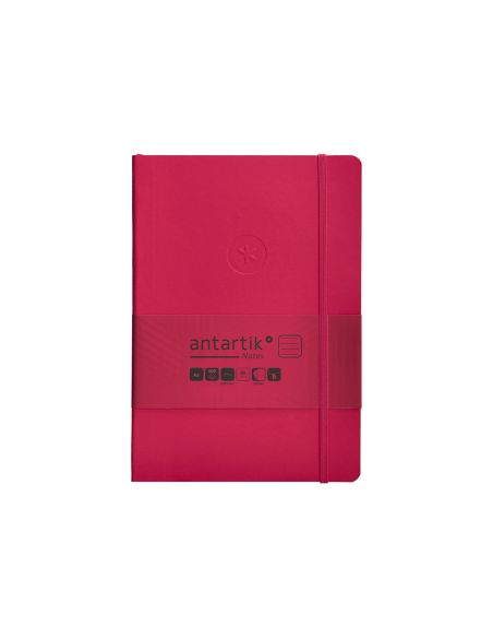 Cuaderno Con Gomilla Antartik Notes Tapa Blanda A5 Hojas Rayas Burdeos 80 Hojas 80 Gr Fsc