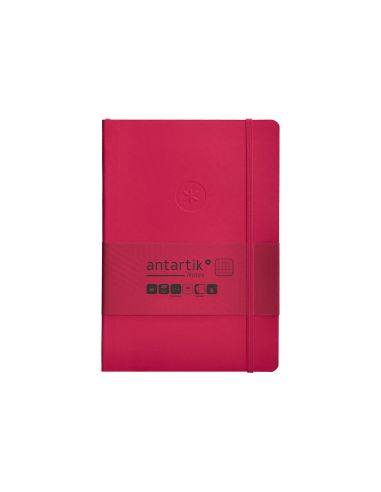 Cuaderno Con Gomilla Antartik Notes Tapa Blanda A5 Hojas Cuadricula Burdeos 80 Hojas 80 Gr Fsc