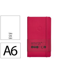 Cuaderno Con Gomilla Antartik Notes Tapa Blanda A6 Hojas Lisas Burdeos 100 Hojas 80 Gr Fsc