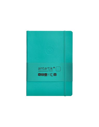 Cuaderno Con Gomilla Antartik Notes Tapa Blanda A5 Hojas Lisas Turquesa 80 Hojas 80 Gr Fsc