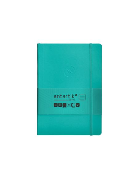 Cuaderno Con Gomilla Antartik Notes Tapa Blanda A5 Hojas Rayas Turquesa 80 Hojas 80 Gr Fsc