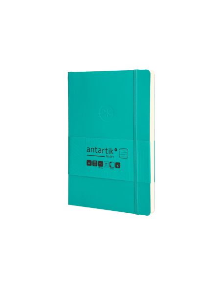 Cuaderno Con Gomilla Antartik Notes Tapa Blanda A5 Hojas Rayas Turquesa 80 Hojas 80 Gr Fsc