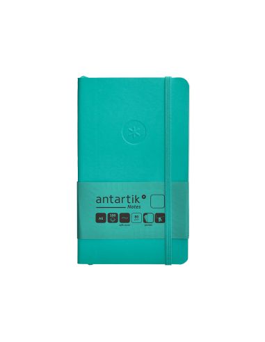 Cuaderno Con Gomilla Antartik Notes Tapa Blanda A6 Hojas Lisas Turquesa 100 Hojas 80 Gr Fsc