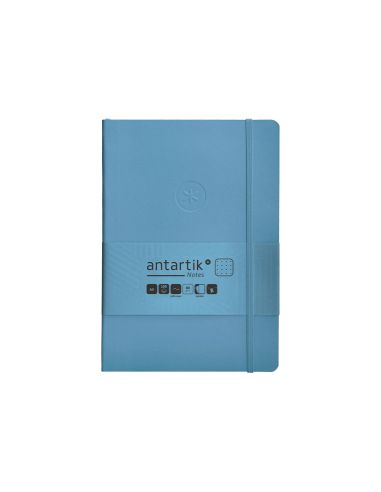Cuaderno Con Gomilla Antartik Notes Tapa Blanda A5 Hojas Puntos Azul Claro 80 Hojas 80 Gr Fsc