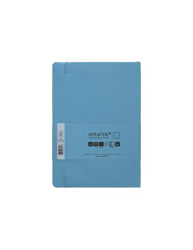 Cuaderno Con Gomilla Antartik Notes Tapa Blanda A5 Hojas Puntos Azul Claro 80 Hojas 80 Gr Fsc