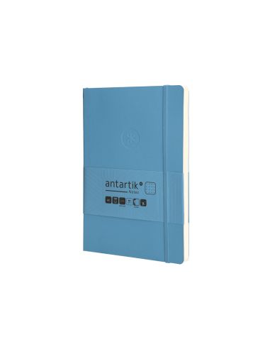 Cuaderno Con Gomilla Antartik Notes Tapa Blanda A5 Hojas Puntos Azul Claro 80 Hojas 80 Gr Fsc