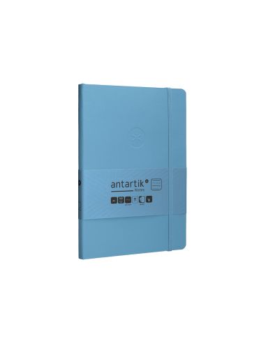Cuaderno Con Gomilla Antartik Notes Tapa Blanda A5 Hojas Rayas Azul Claro 80 Hojas 80 Gr Fsc