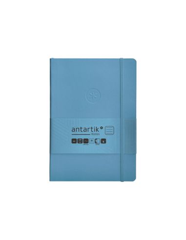 Cuaderno Con Gomilla Antartik Notes Tapa Blanda A5 Hojas Rayas Azul Claro 80 Hojas 80 Gr Fsc
