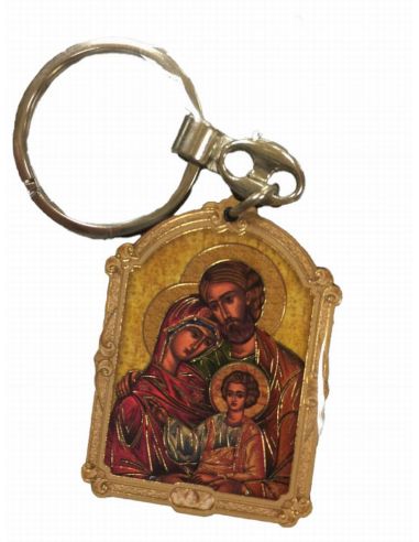 Llavero Madera Oro 7X9X0,5Cm Sagrada Familia Icono