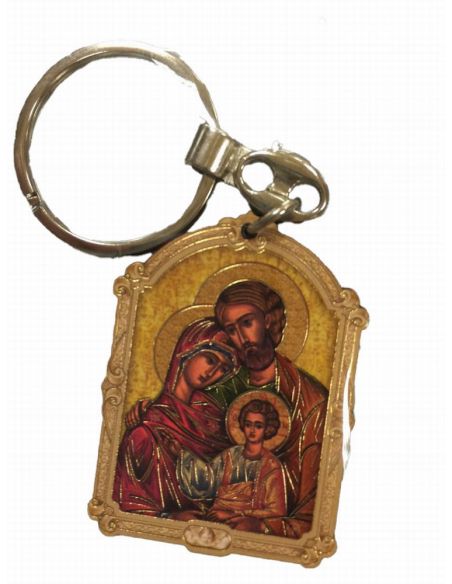 Llavero Madera Oro 7X9X0,5Cm Sagrada Familia Icono