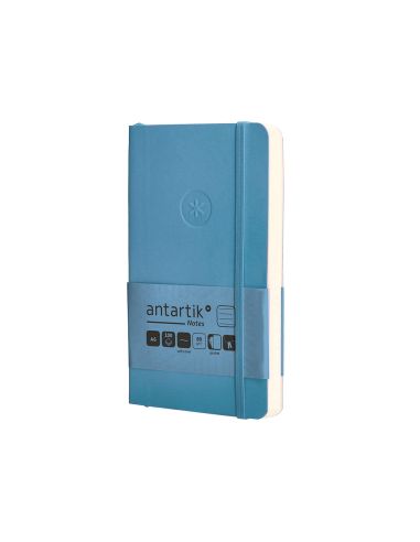 Cuaderno Con Gomilla Antartik Notes Tapa Blanda A6 Rayas Azul Claro 100 Hojas 80 Gr Fsc