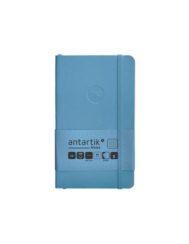 Cuaderno Con Gomilla Antartik Notes Tapa Blanda A6 Cuadricula Azul Claro 100 Hojas 80 Gr Fsc