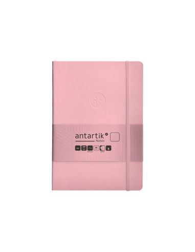 Cuaderno Con Gomilla Antartik Notes Tapa Blanda A5 Hojas Lisas Rosa Pastel 80 Hojas 80 Gr Fsc