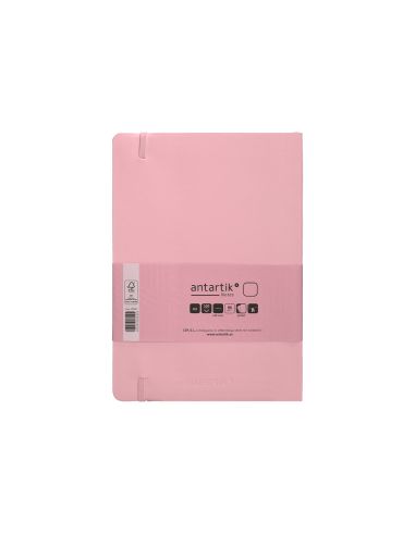 Cuaderno Con Gomilla Antartik Notes Tapa Blanda A5 Hojas Lisas Rosa Pastel 80 Hojas 80 Gr Fsc