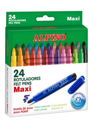 Bote de 48 rotuladores Alpino Maxi