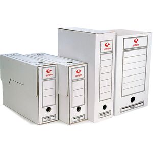 Cajon Q-Connect Carton Para 5 Cajas Archivo Definitivo A4 Lomo De
